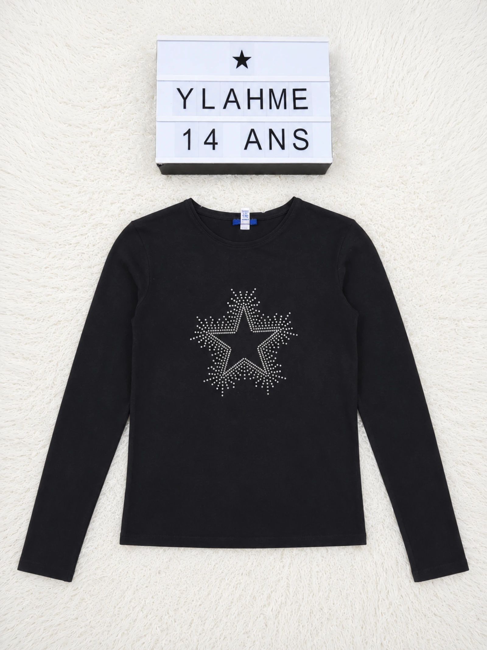 T-shirt manches longues étoile brillante Okaïdi 14 ans 👒 